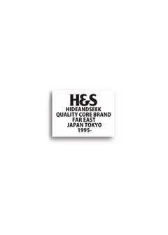 H&S STICKER (L) (WHITE) / ロゴステッカー (Lサイズ)
