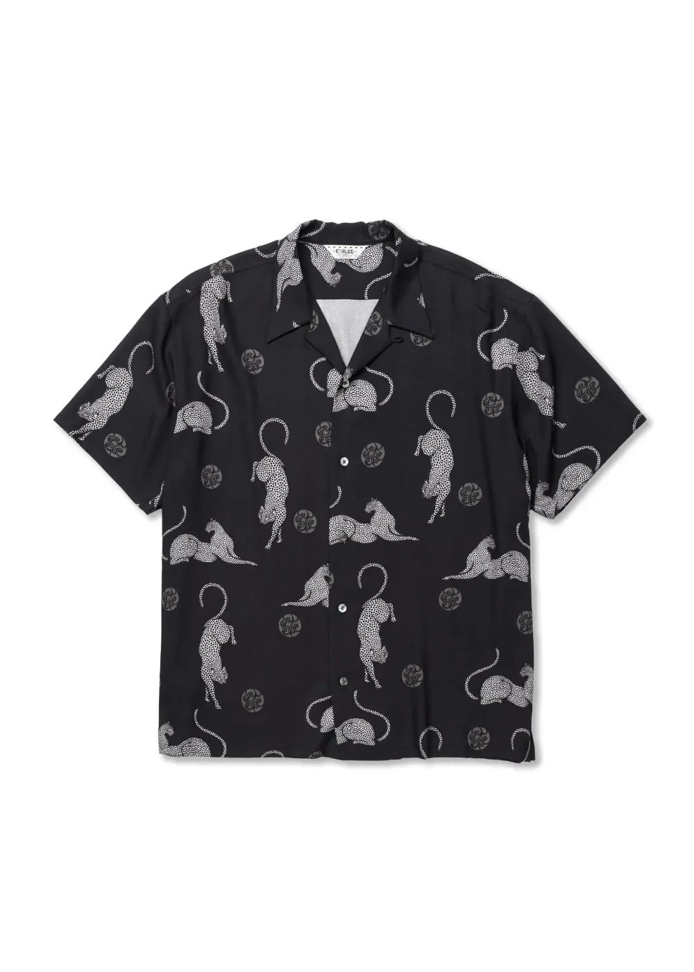 ×MIHO MURAKAMI PANTHER DOT PATTERN SH (DARK NAVY) / ×MIHO MURAKAMI コラボ レーヨン オープンカラー シャツ