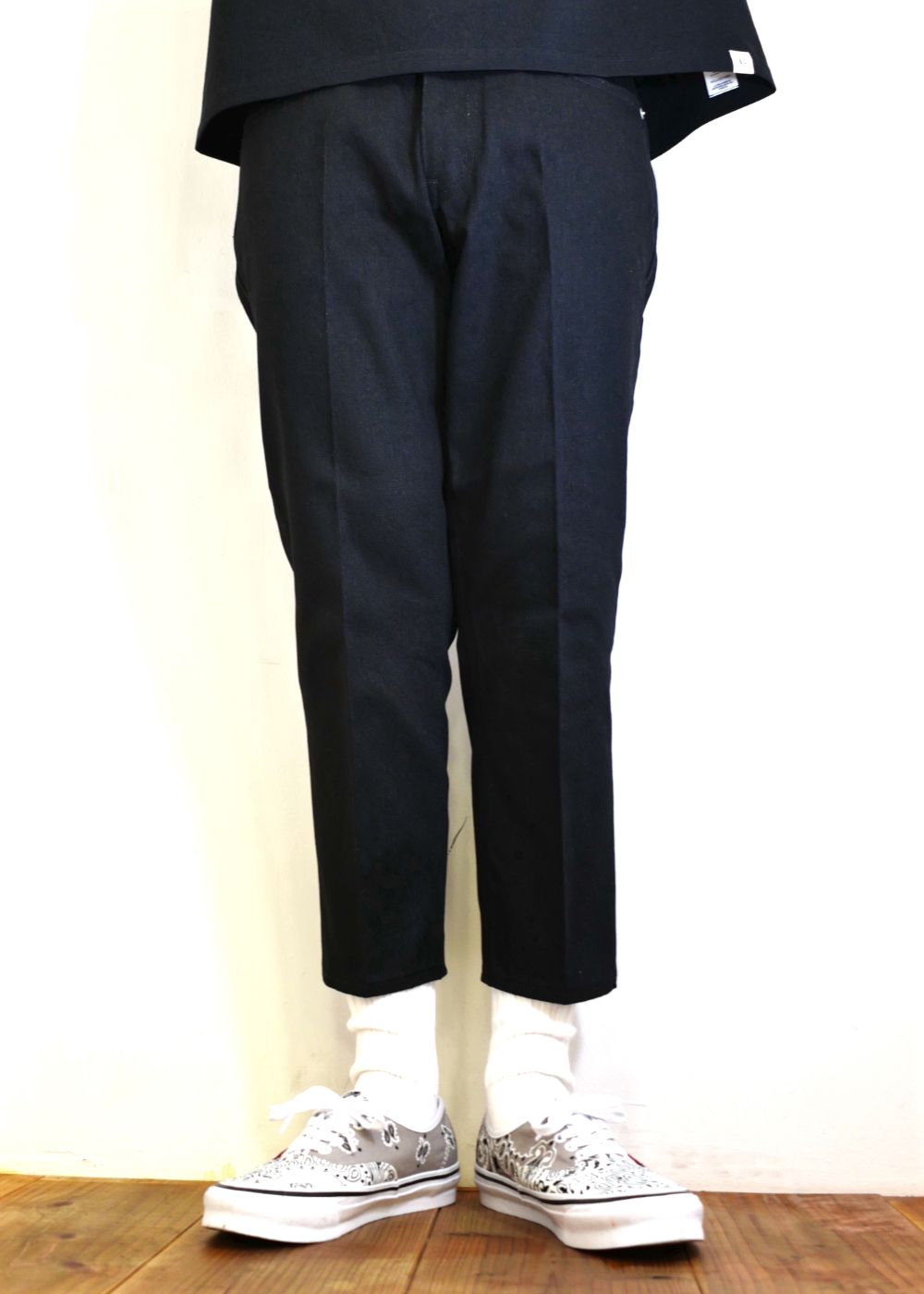 9/L DENIM PANTS "JESSEE" (BLACK) / アンクル デニムパンツ