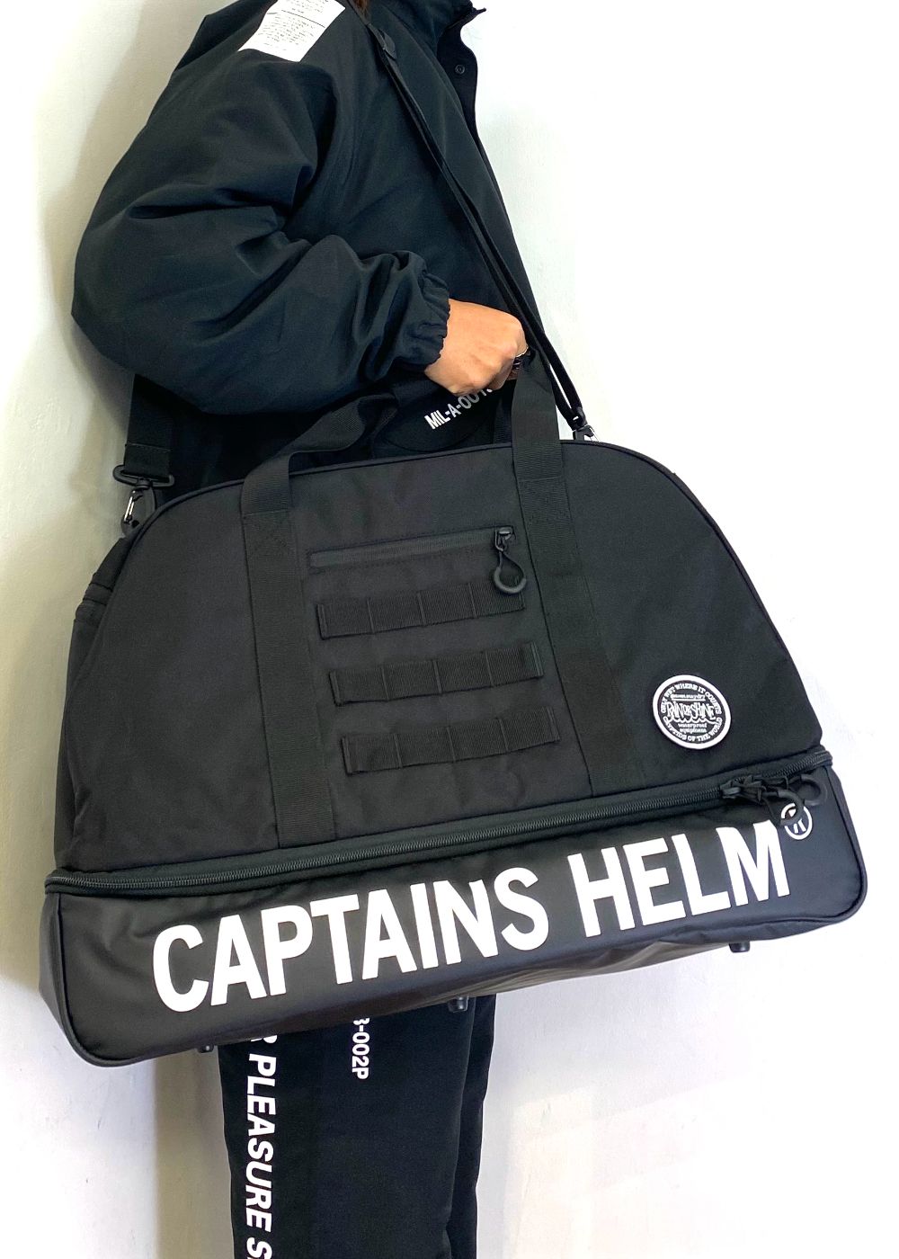 【ラスト1点】× RAIN OR SHINE TRAVEL BOSTON BAG (BLACK) / レインオアシャイン コラボ ボストンバッグ