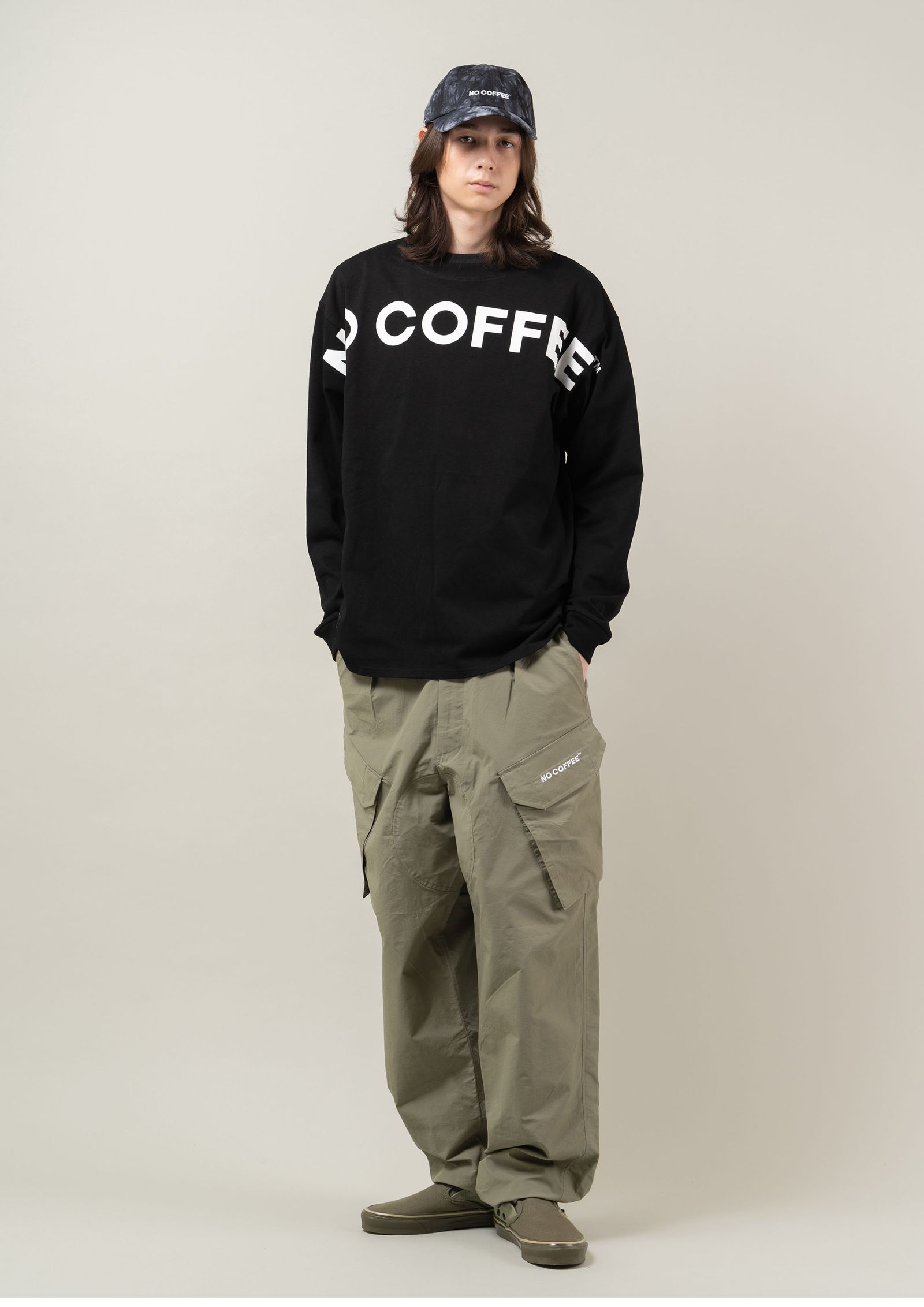 NC BY NO COFFEE - ビッグロゴプリントL/S TEE (BLACK) | LOOPHOLE