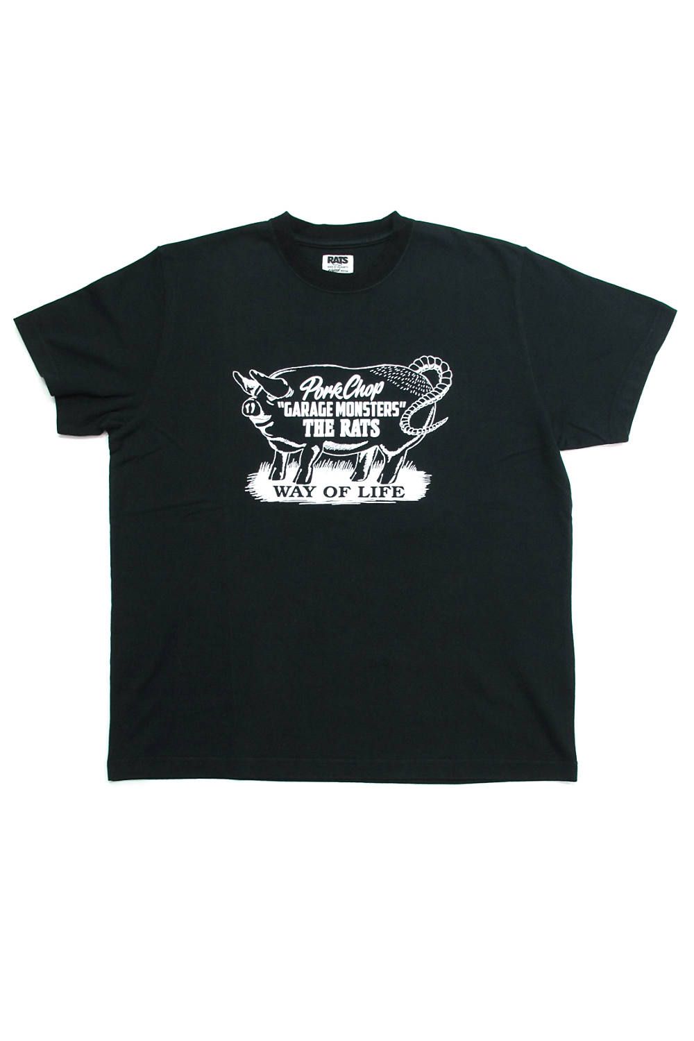 ポークチョップ Tシャツ レッド チャレンジャー ラッツ マシス L