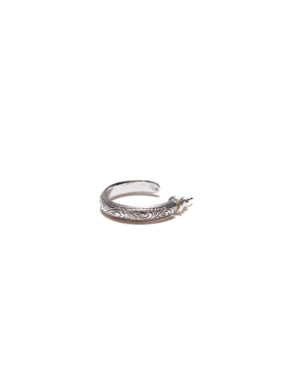 ANTIDOTE BUYERS CLUB - ENGRAVED HOOP EARRING (SINGLE) (SILVER