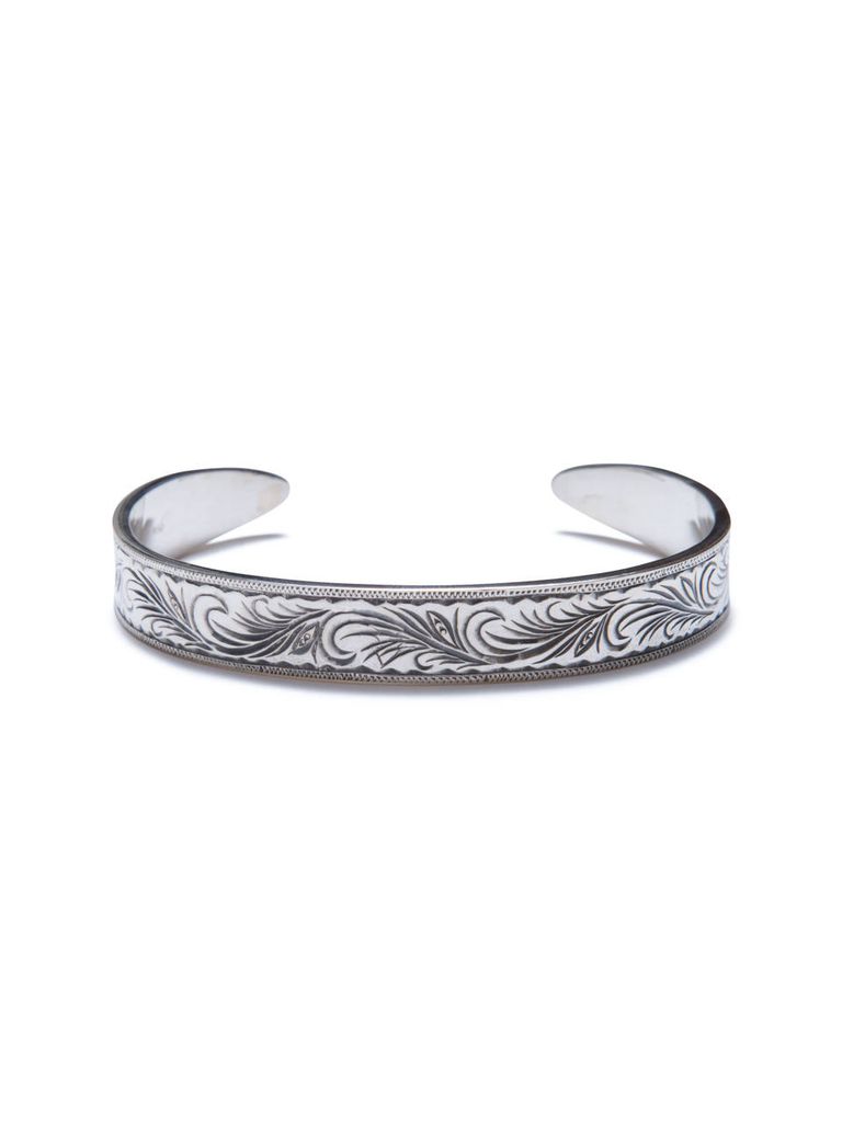 ANTIDOTE BUYERS CLUB - ENGRAVED BANGLE (SILVER) / オーナメント彫り 