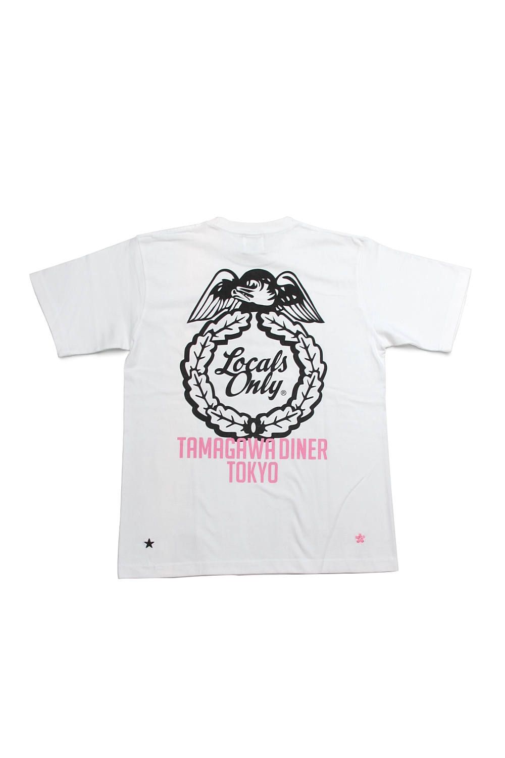 PRINT S/S TEE (WHITE) / SPIT&TAMAGAWA DINER コラボT