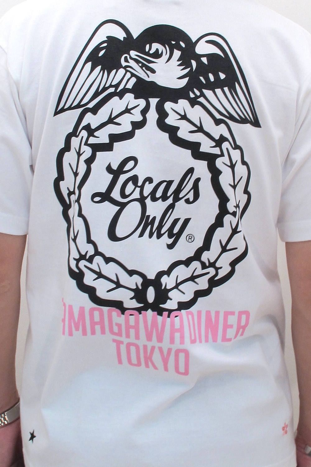 PRINT S/S TEE (WHITE) / SPIT&TAMAGAWA DINER コラボT