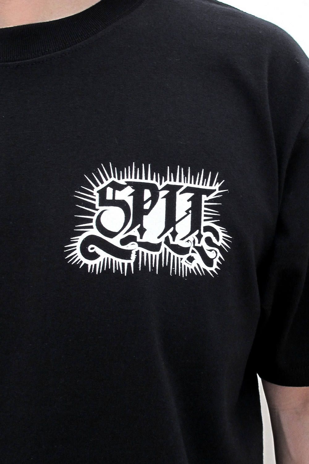 PRINT S/S TEE (BLACK) / SPIT&TAMAGAWA DINER コラボT