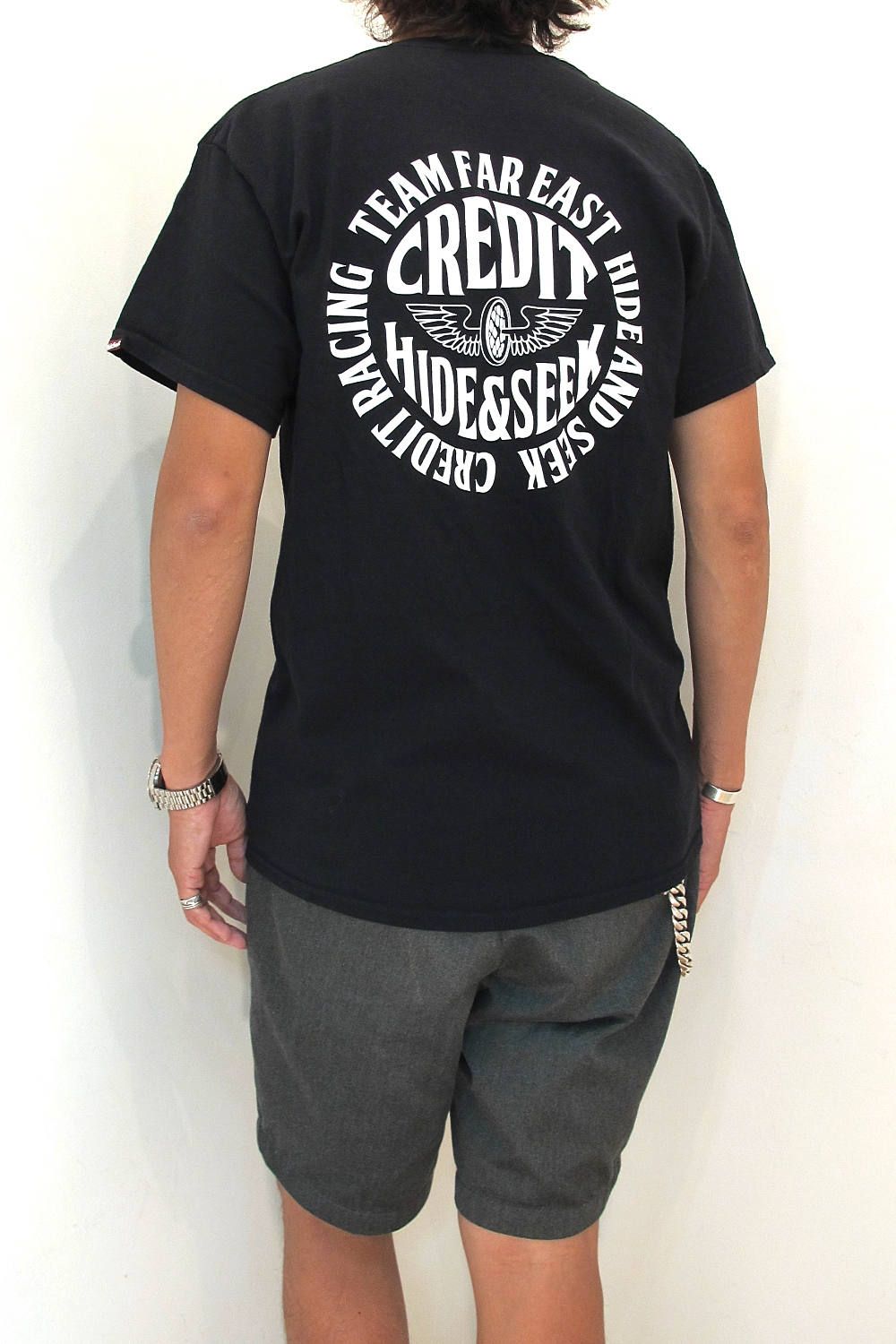 × CREDIT S/S TEE (BLACK) / クレジット コラボT