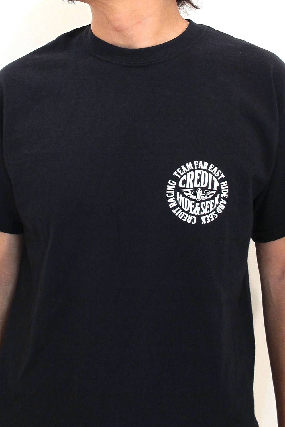 × CREDIT S/S TEE (BLACK) / クレジット コラボT