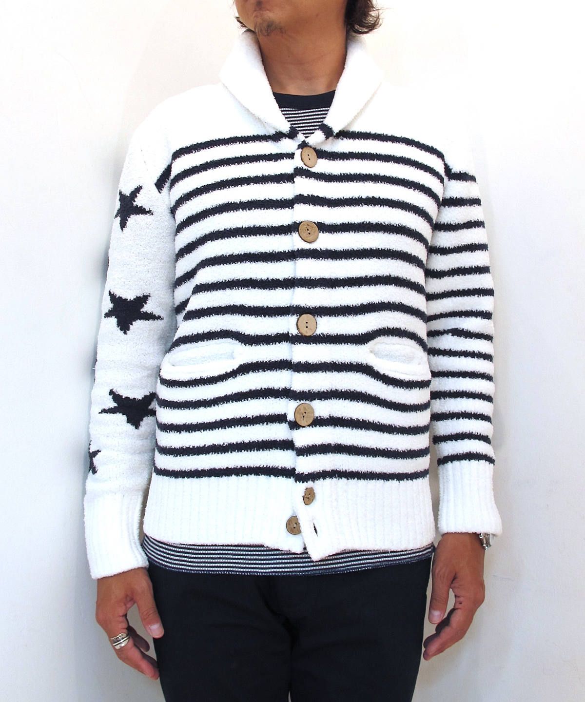 TMTのSHAGGY BOA STAR&STRIPE CARDIGAN☆この三連休、人気でした