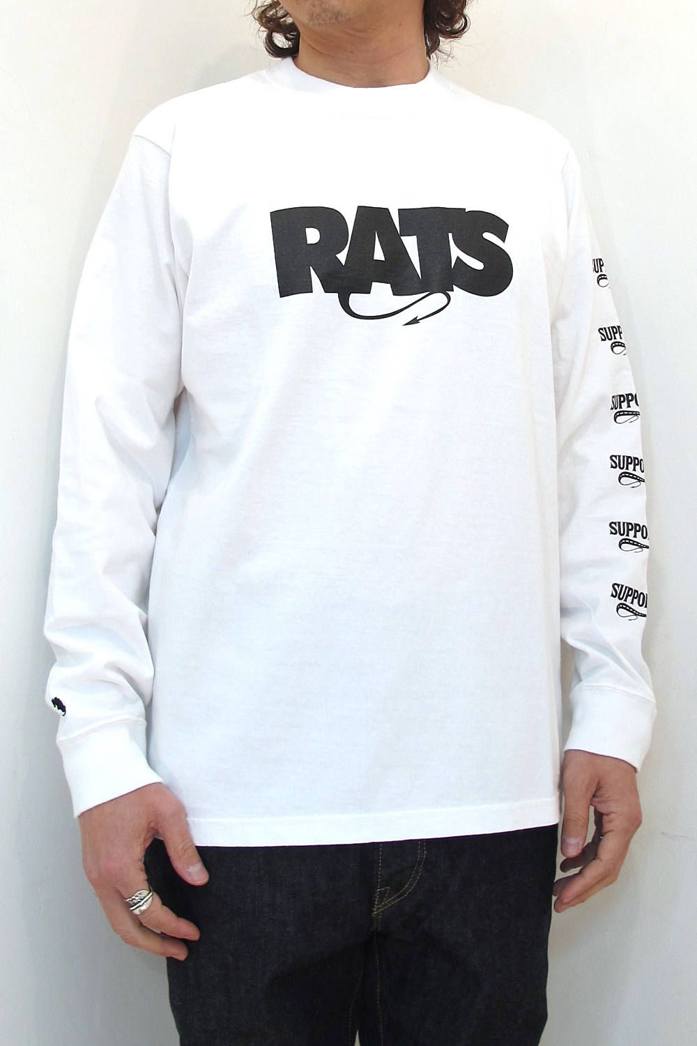 RATS - BOX LOGO L/S (WHITE) / 定番人気ロゴ ロンT | LOOPHOLE