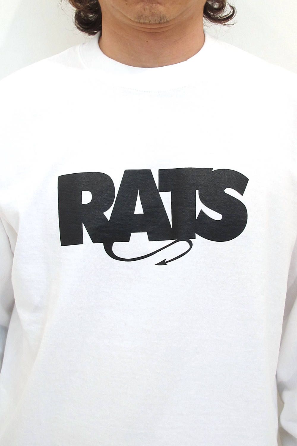 RATS - BOX LOGO L/S (WHITE) / 定番人気ロゴ ロンT | LOOPHOLE