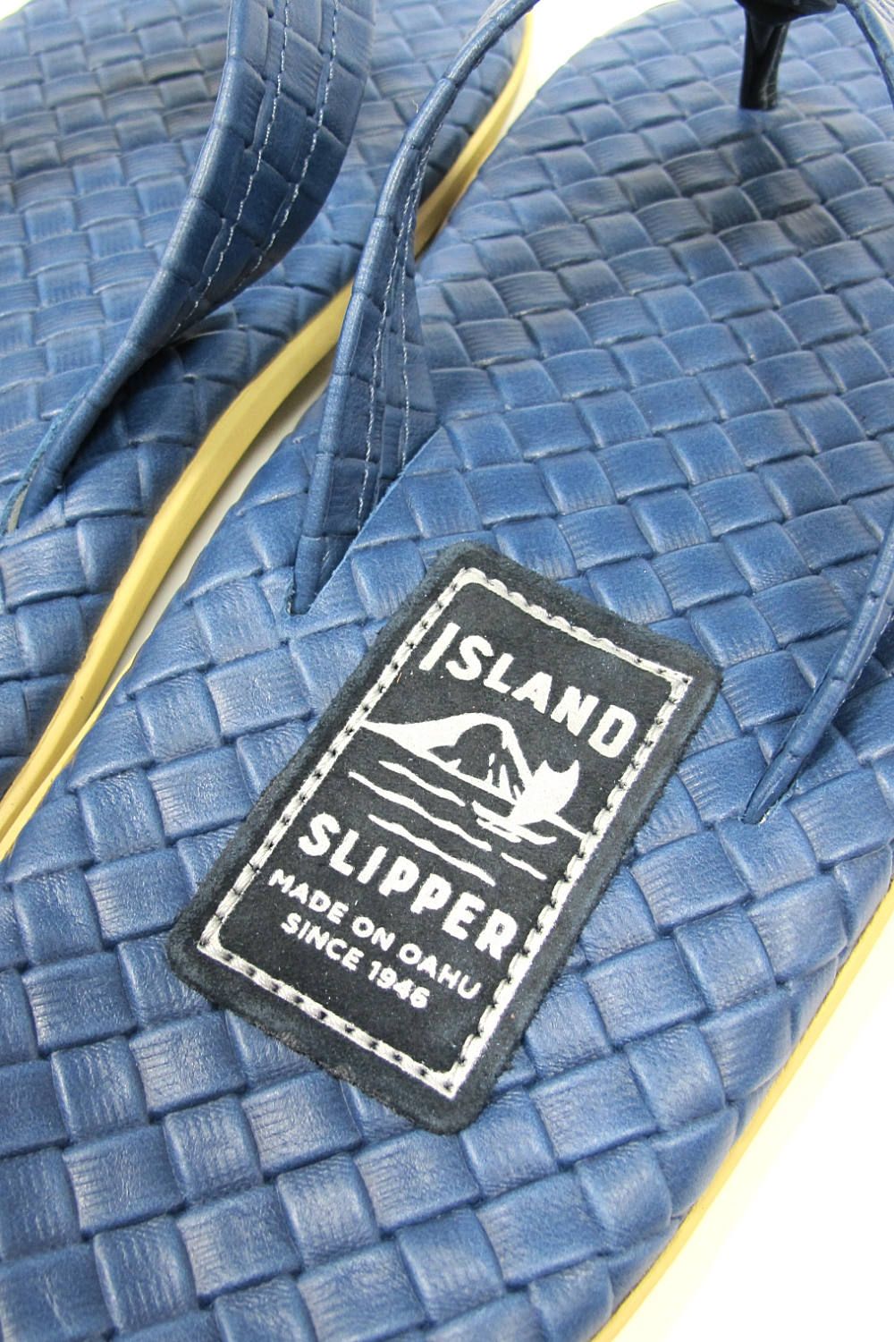PT202SAS MEN'S SASSARI LEATHER THONG (ROYAL BLUE) / クラシックイタリアンウィーブサンダル