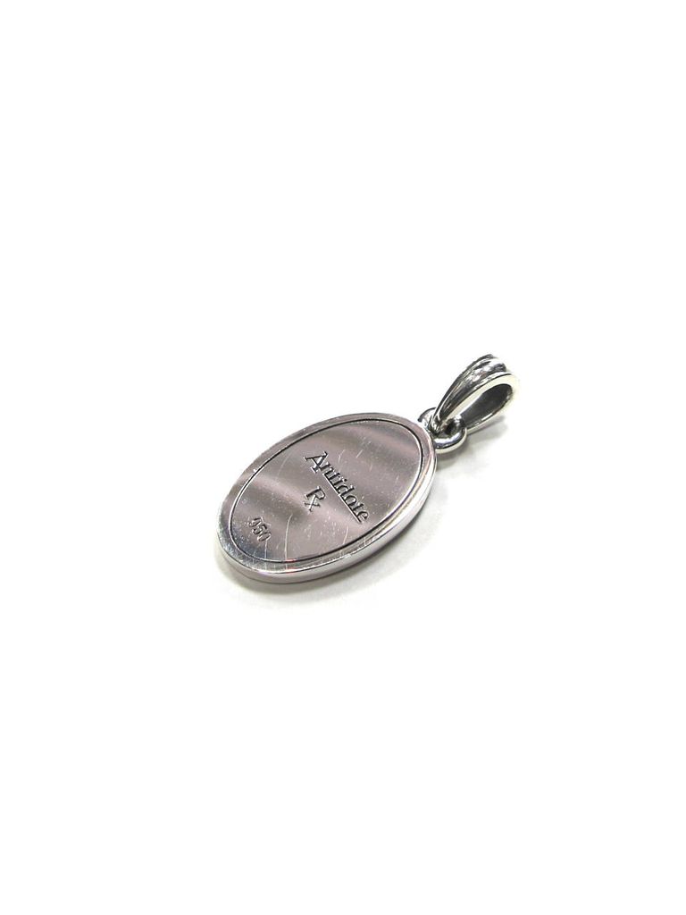 ANTIDOTE BUYERS CLUB - ENGRAVED PLATE PENDANT (SILVER  