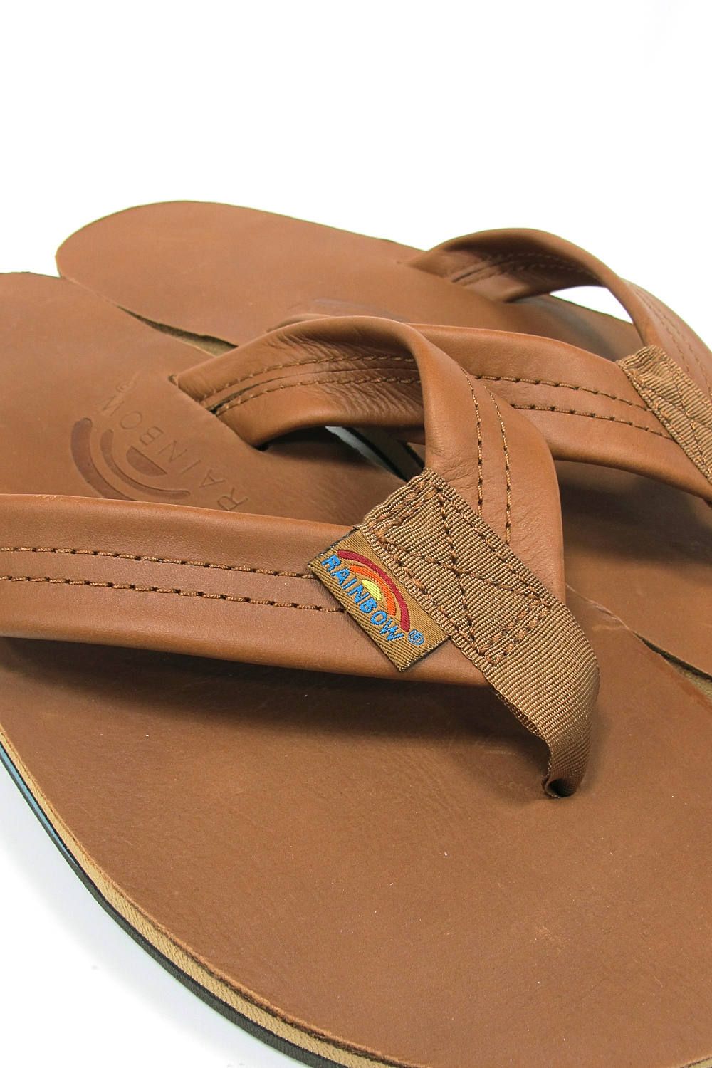 DOUBLE LAYER CLASSIC LEATHER with ARCH SUPPORT (TAN/BLUE) / ダブルミッドソール クラシックレザーサンダル