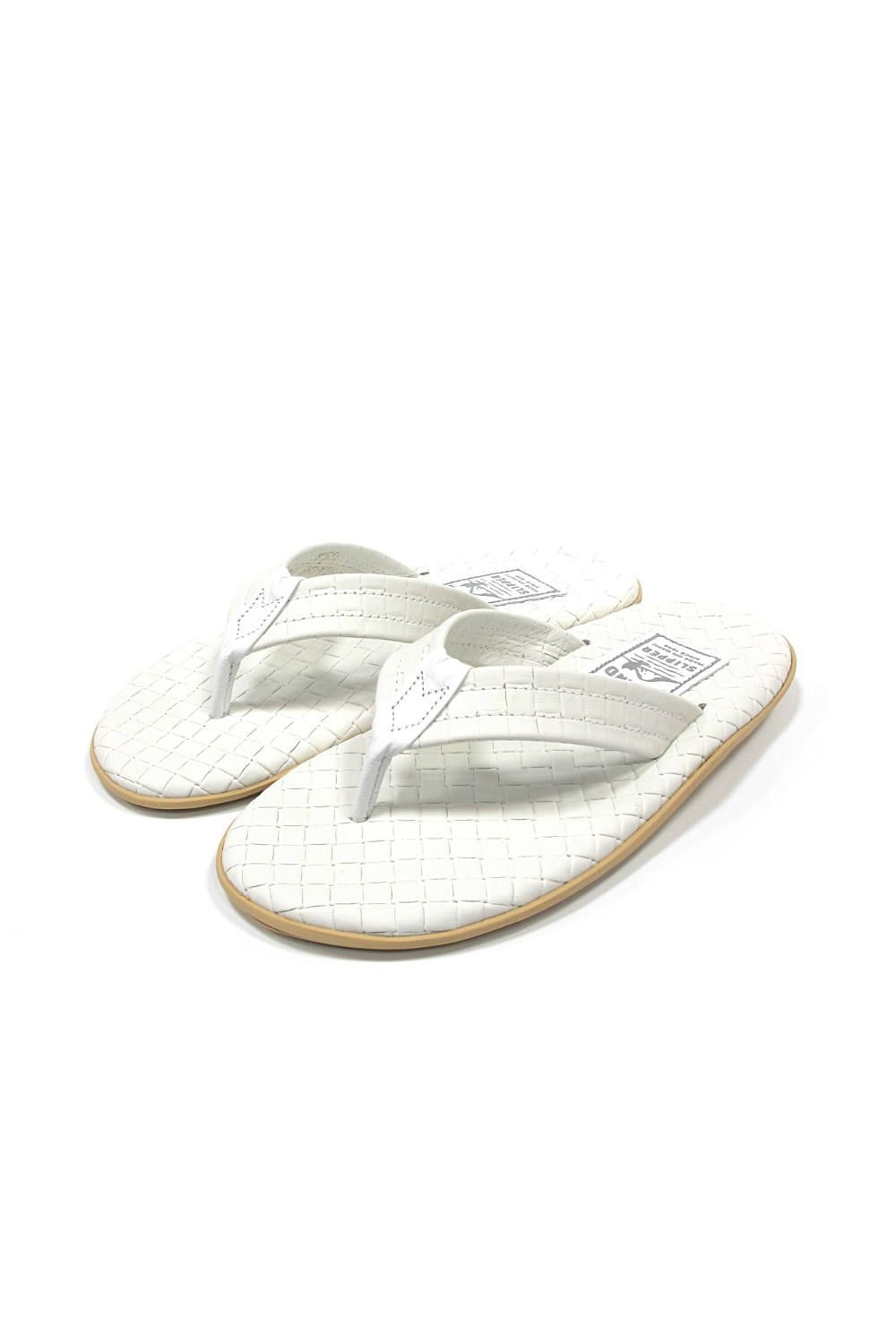 ISLAND SLIPPER - PT202SAS MEN'S SASSARI LEATHER THONG (WHITE