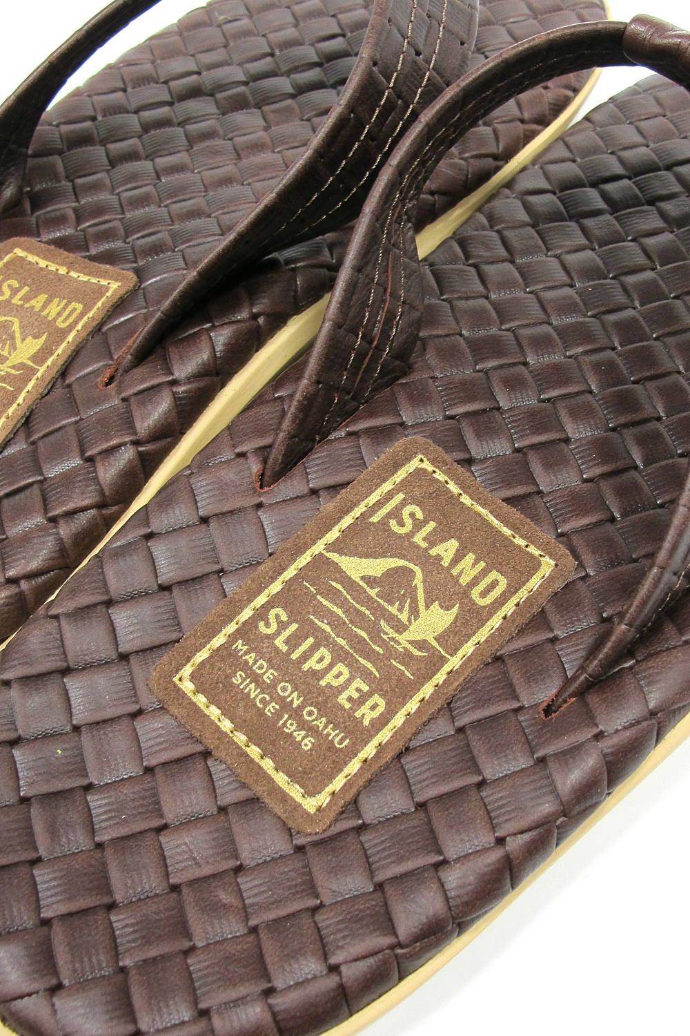 PT202SAS MEN'S SASSARI LEATHER THONG (BROWN) / クラシックイタリアンウィーブサンダル