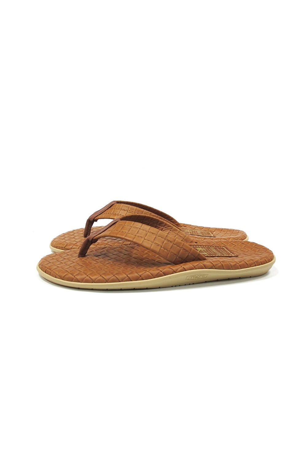 PT202SAS MEN'S SASSARI LEATHER THONG (COGNAC) / クラシックイタリアンウィーブサンダル