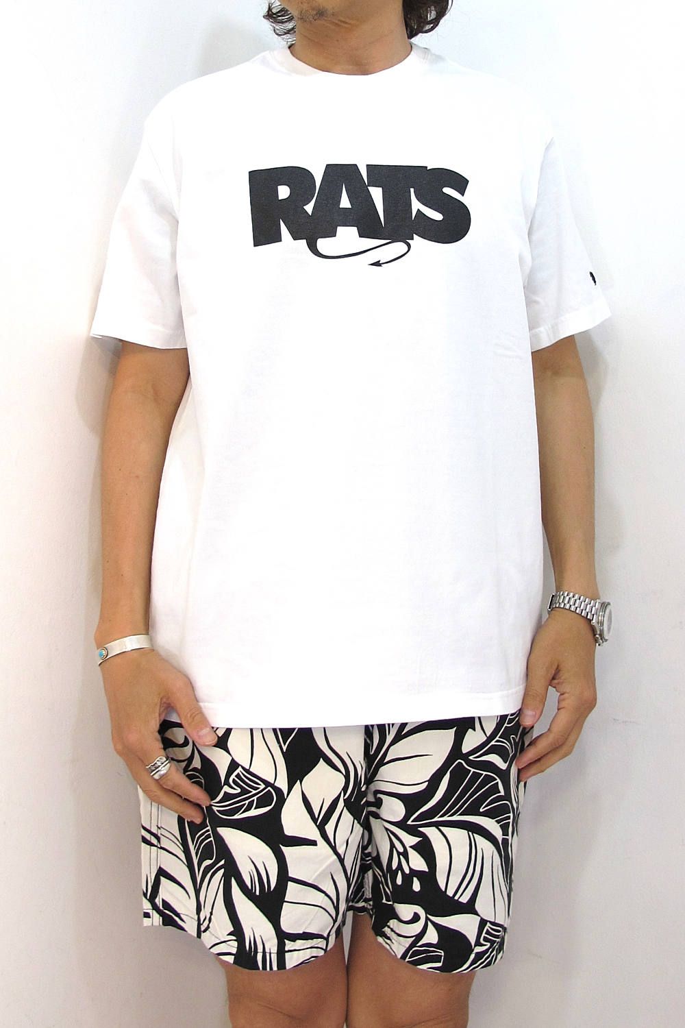 RATS - BOX LOGO TEE (WHITE) / 定番人気ロゴT | LOOPHOLE