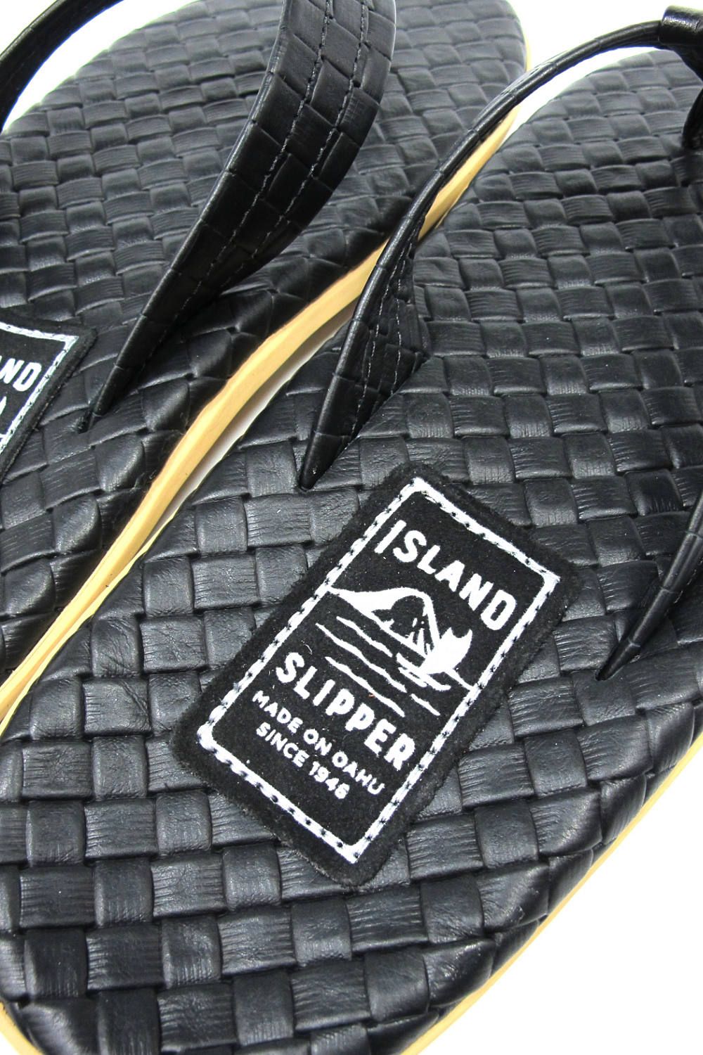 PT202SAS MEN'S SASSARI LEATHER THONG (BLACK) / クラシックイタリアンウィーブサンダル