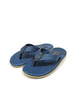 PT202SAS MEN'S SASSARI LEATHER THONG (ROYAL BLUE) / クラシックイタリアンウィーブサンダル