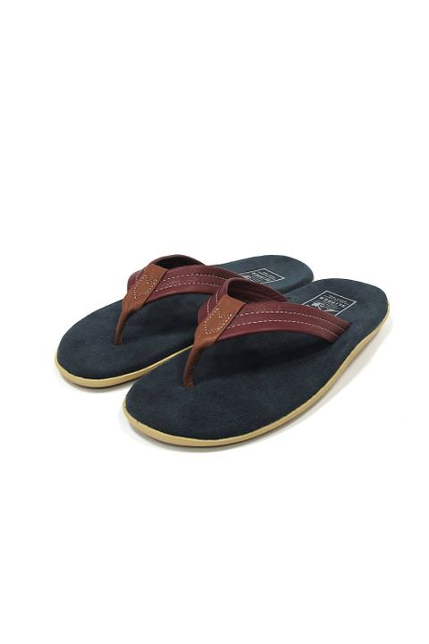 PT203ML MEN'S MALTI COLOR SUEDE LEATHER THONG (NAVY/OXBLOOD) / マルチカラースウェードサンダル