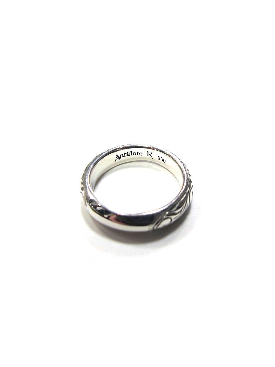 ANTIDOTE BUYERS CLUB - ENGRAVED ROUND RING (SILVER) / オーナメント