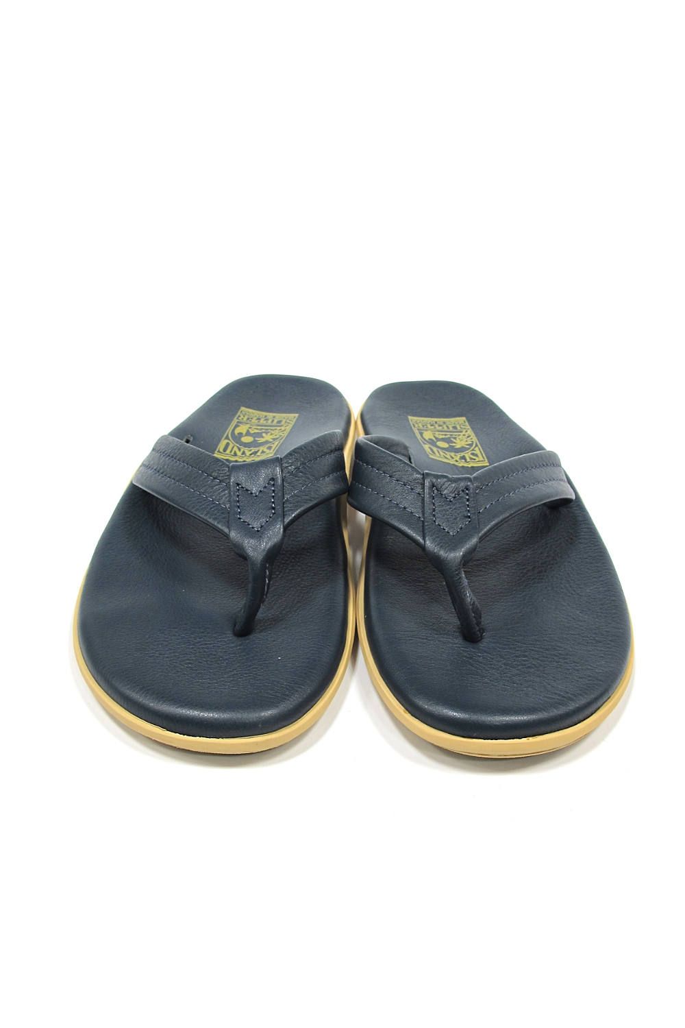 PT202 MEN'S THONG (NAVY) / 定番クラシックレザーサンダル