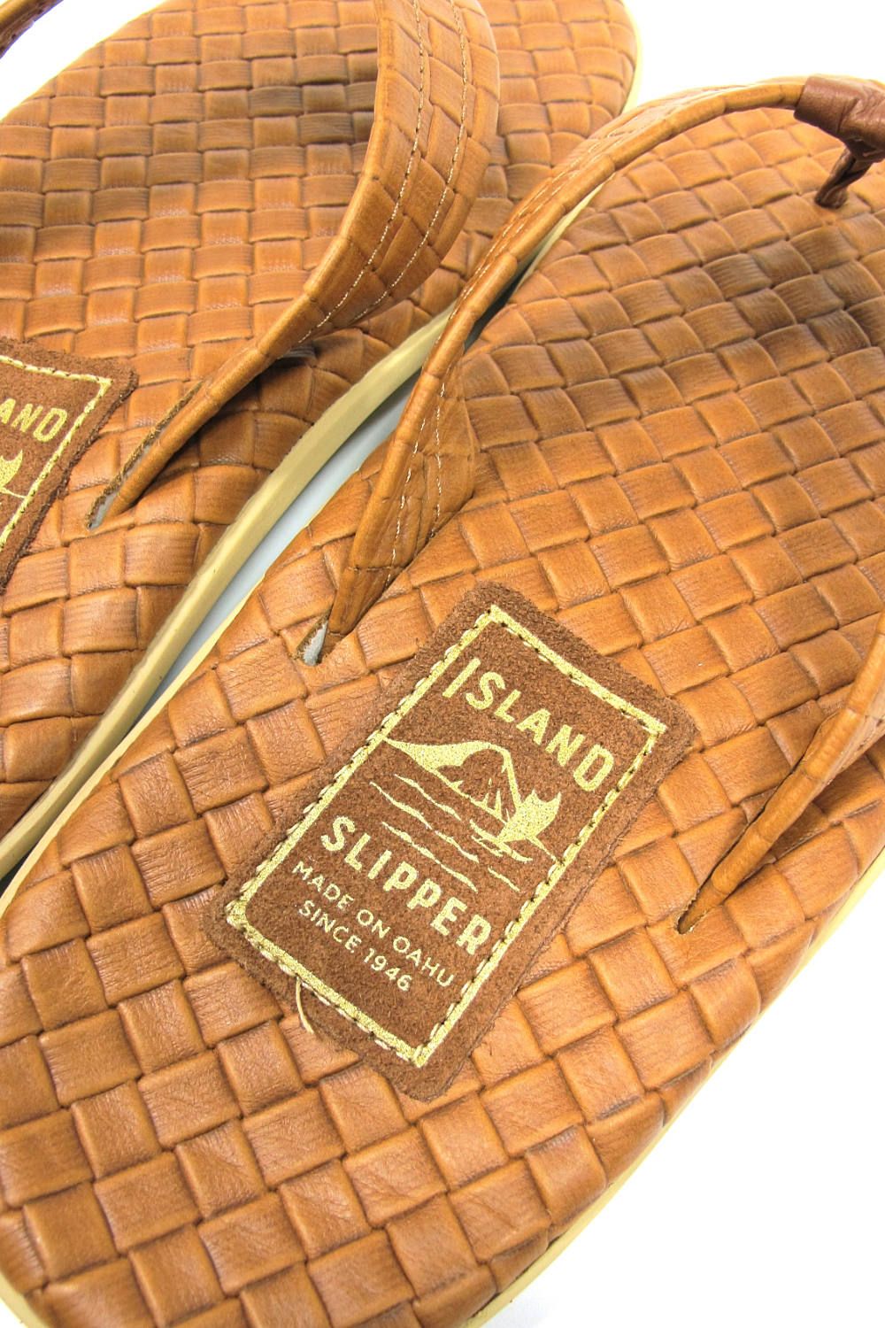 PT202SAS MEN'S SASSARI LEATHER THONG (COGNAC) / クラシックイタリアンウィーブサンダル