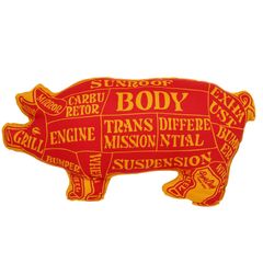 PORK CUSHION (RED/ORANGE) / ポーククッション