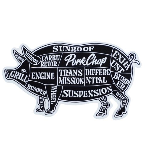 PORK STICKER (BLACK) / ポークステッカー