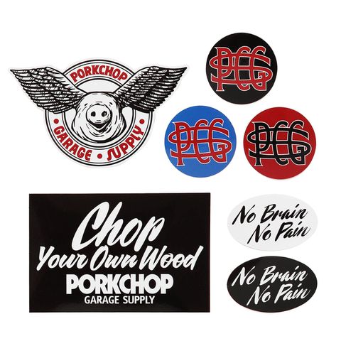 WING PORK STICKER SET (MULTI) / ポークアンドチョップ ステッカーセット