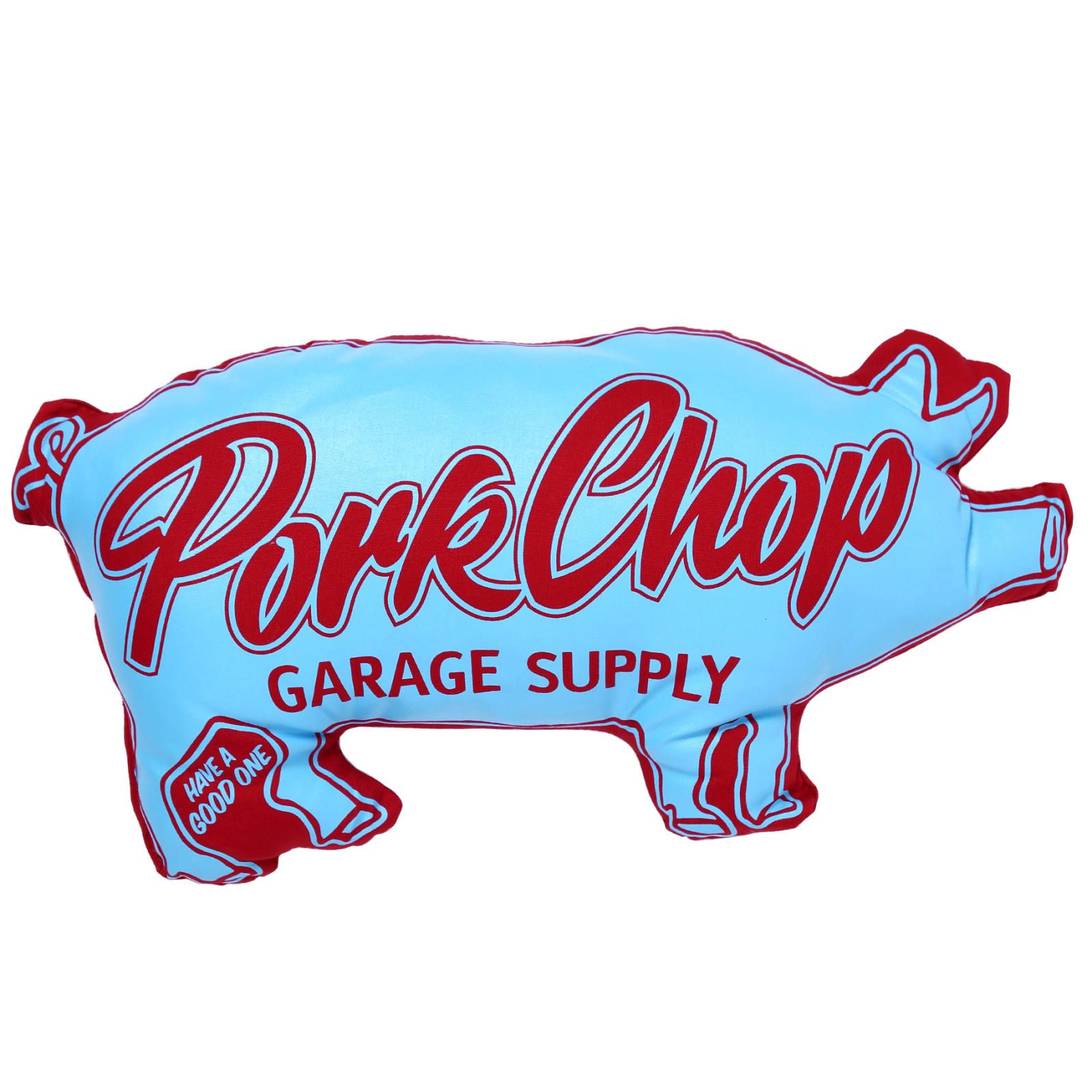 PORK CUSHION (LIGHT BLUE/MAROON) / ポーククッション