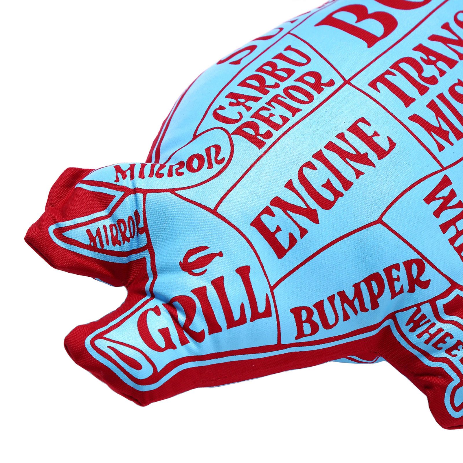 PORK CUSHION (LIGHT BLUE/MAROON) / ポーククッション
