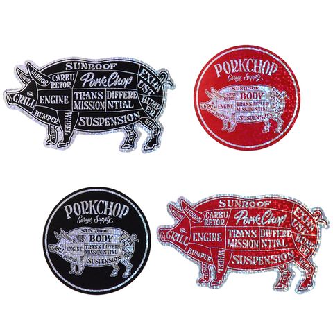 HOLOGRAM STICKER SET (BLACK/RED) / ホログラム ステッカーセット