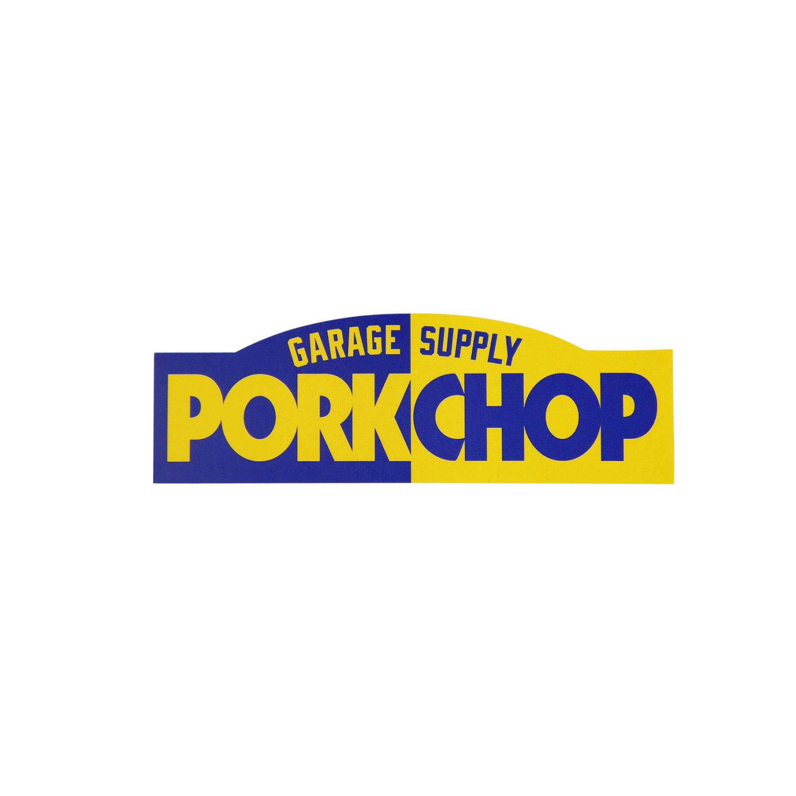 PORKCHOP - PORKCHOP BLOCK STICKER (BLUE/YELLOW) / ロゴステッカー