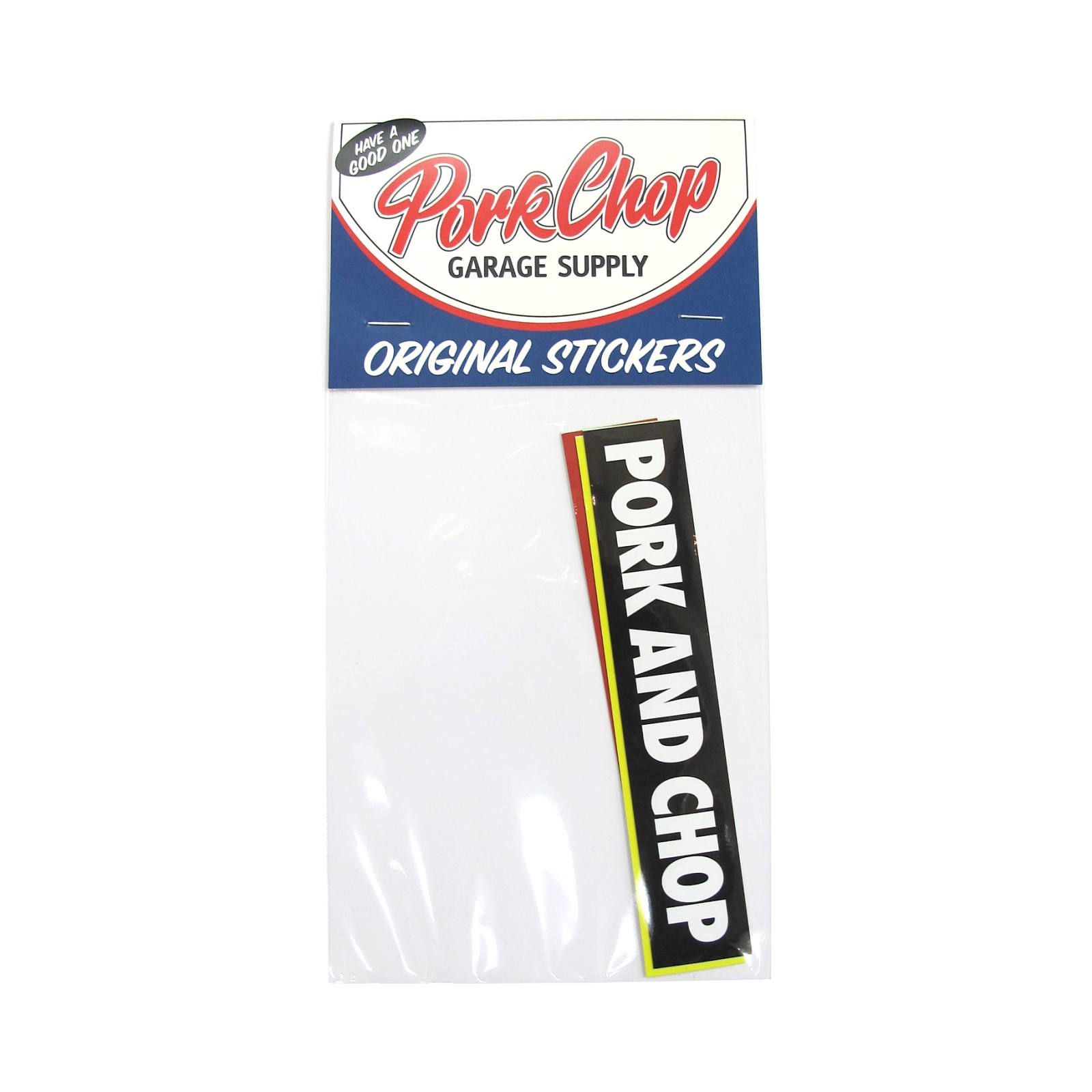 PORK AND CHOP STICKER SET (BLACK/RED/YELLOW) / ポークアンドチョップ ステッカーセット