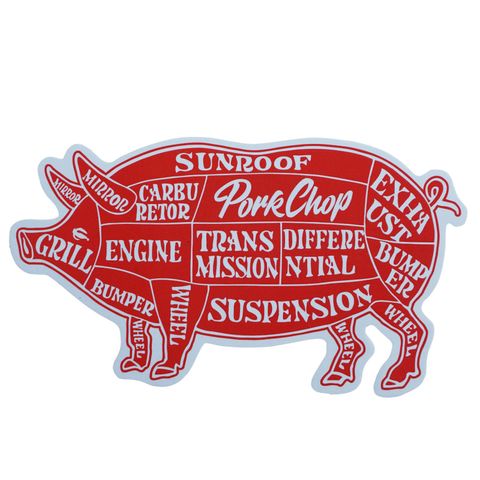 PORK STICKER (RED) / ポークステッカー