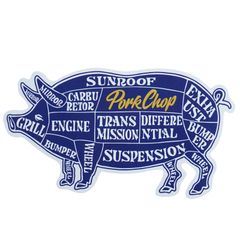 PORK STICKER (BLUE) / ポークステッカー