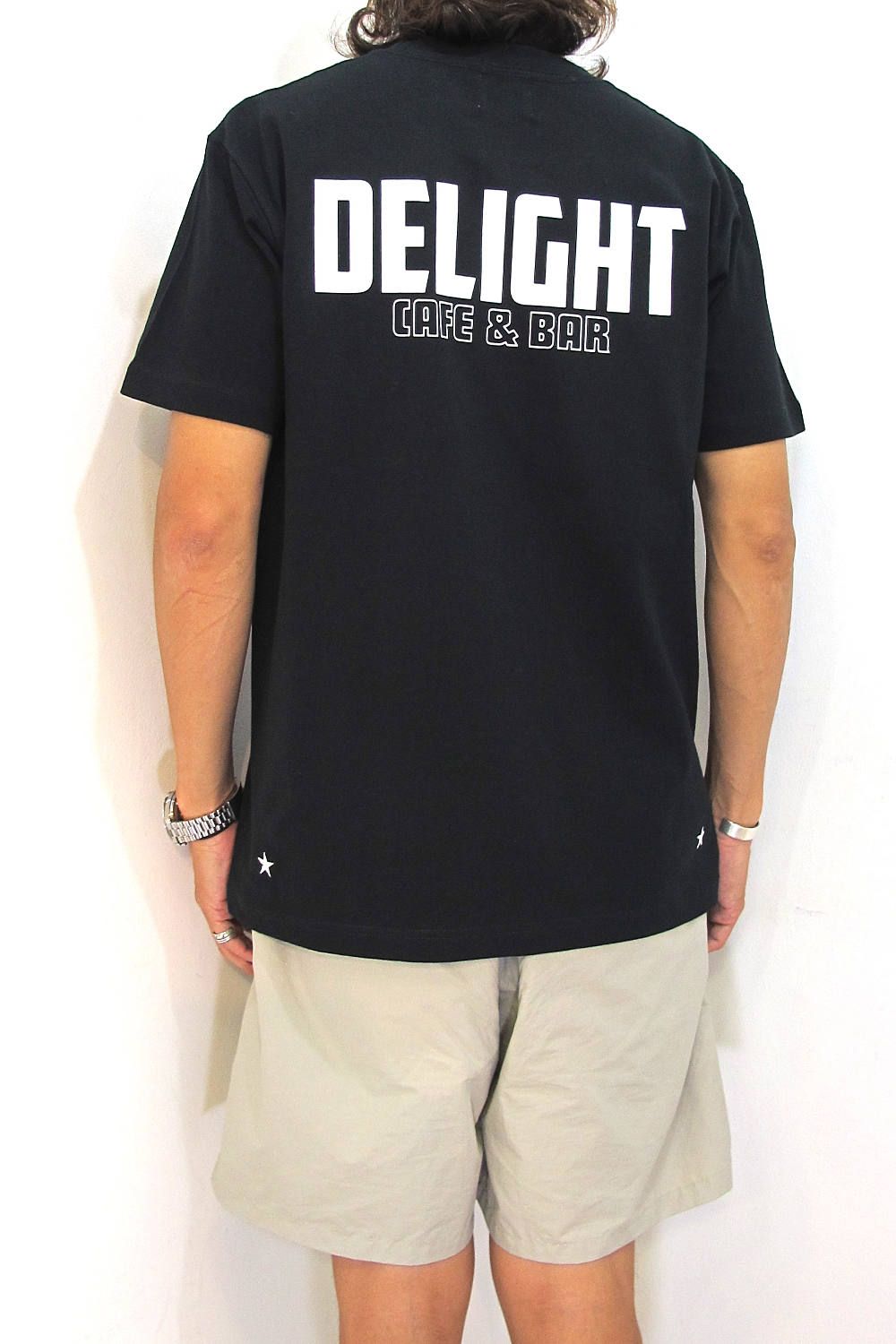 PRINT S/S TEE (BLACK) / CAFE&BAR DELIGHT コラボT