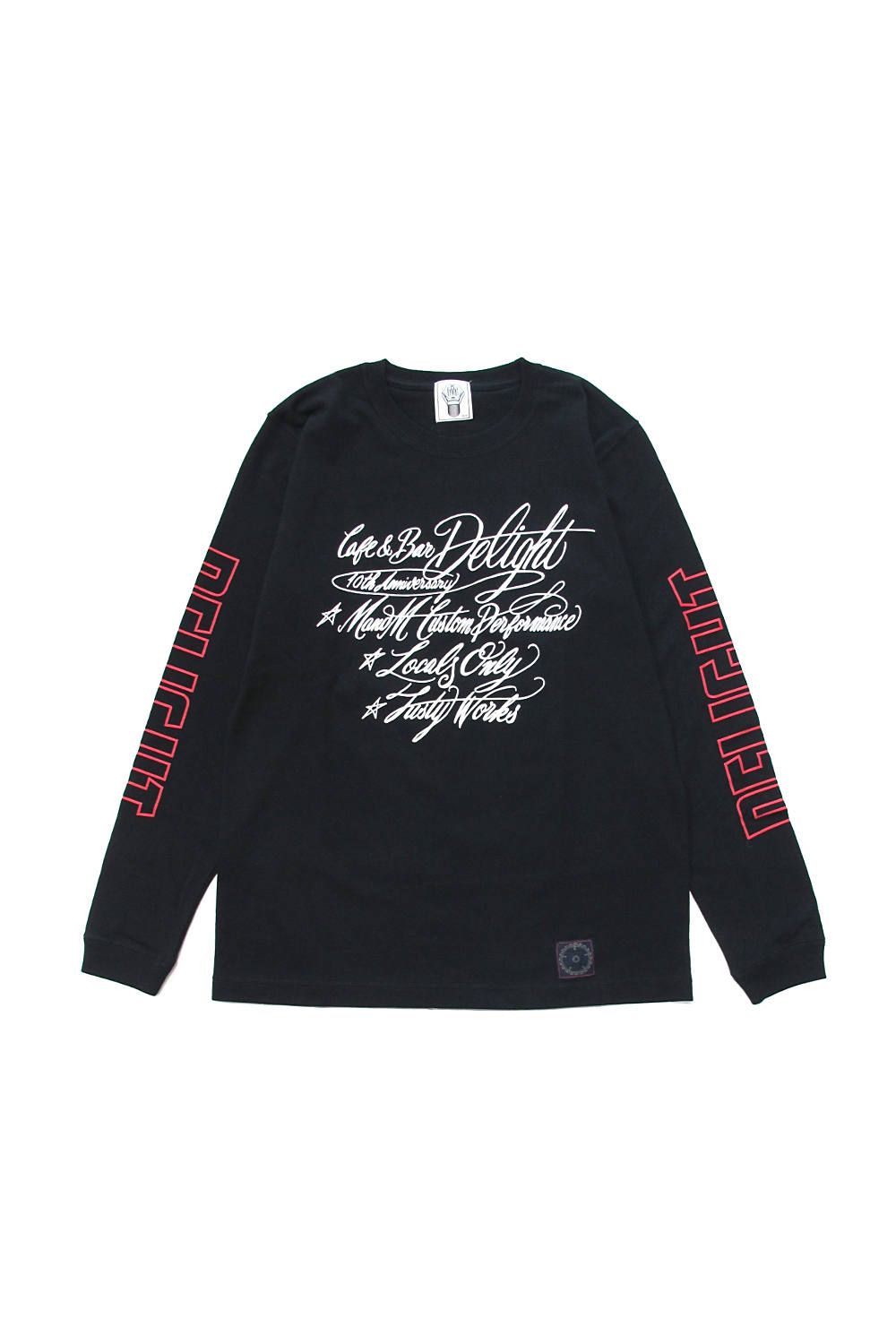PRINT L/S TEE (BLACK) / CAFE&BAR DELIGHT コラボロンT
