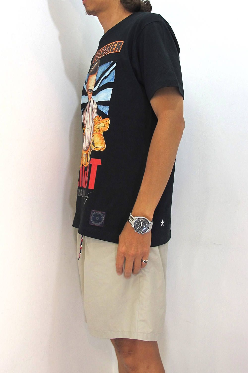 PRINT S/S TEE (BLACK) / CAFE&BAR DELIGHT コラボT