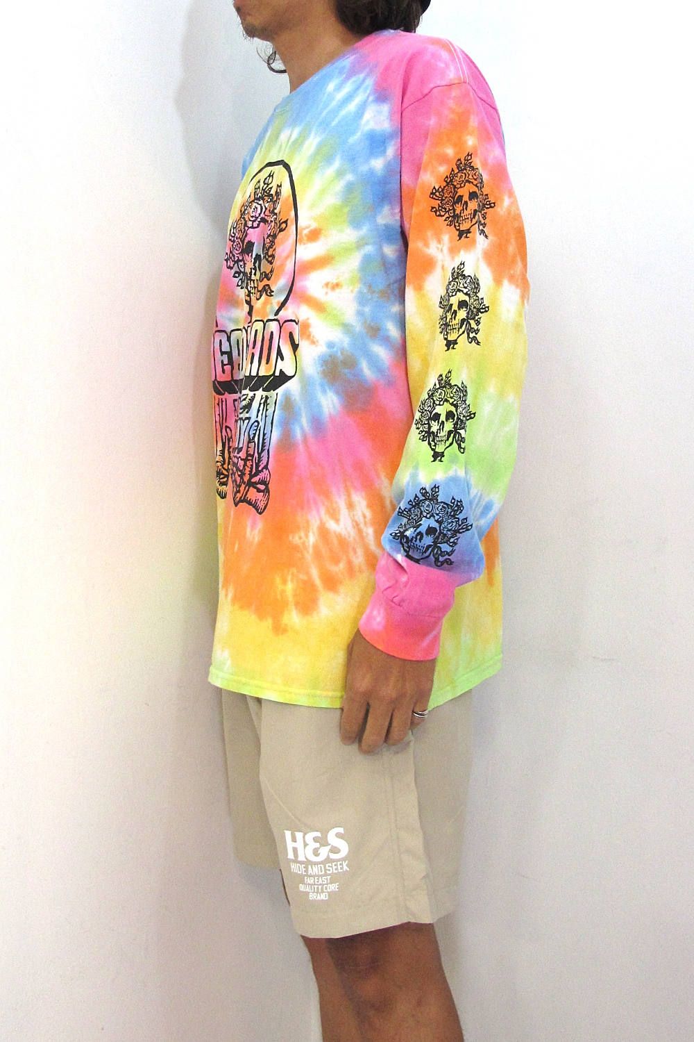 HIDE AND SEEK - ×THC L/S TEE (TIE DYE PASTEL) / TOKYO HEMP