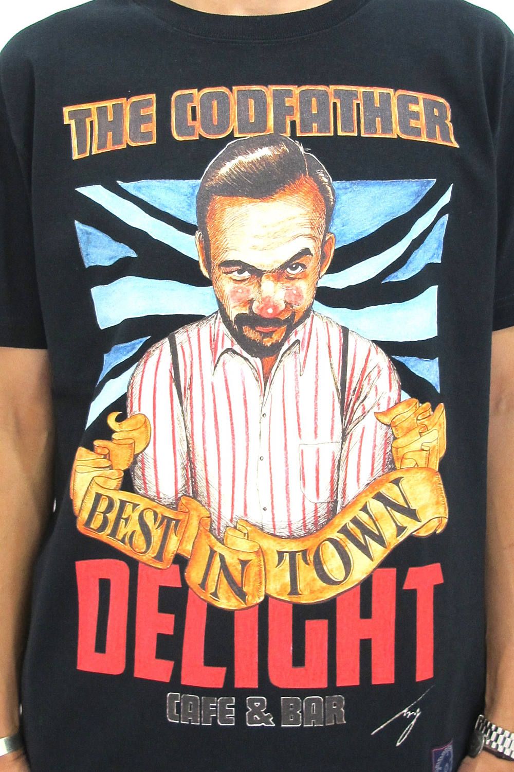 PRINT S/S TEE (BLACK) / CAFE&BAR DELIGHT コラボT