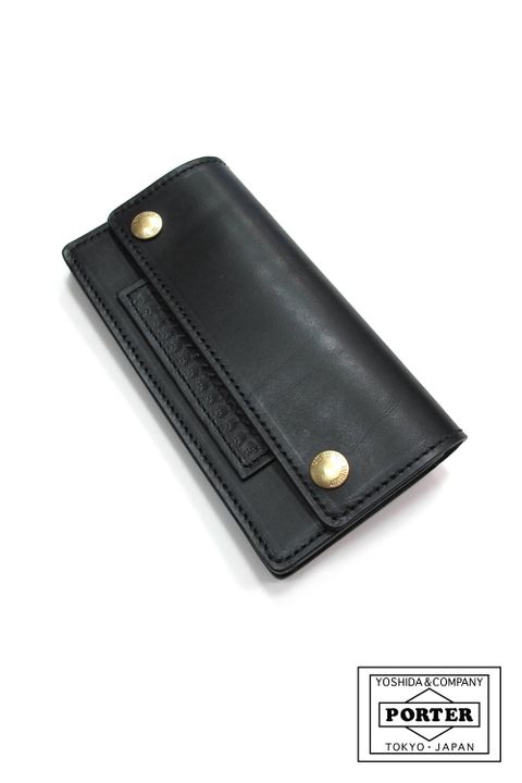 LEATHER WALLET TYPE C (BLACK) / ポーター コラボレザーウォレット