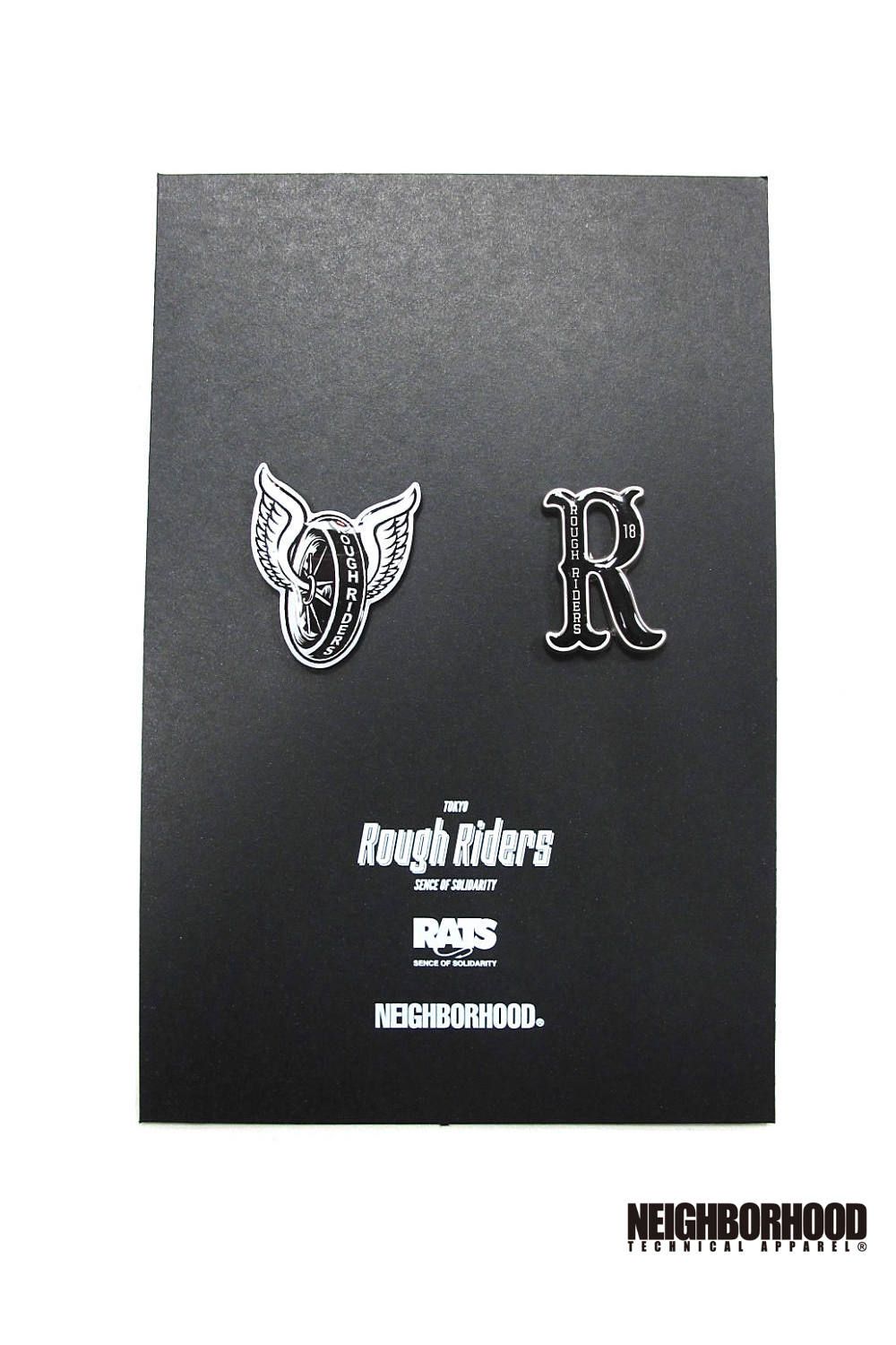 RATS ×NEIGHBORHOOD PINS (BLACK) ×ネイバーフッド TOKYO ROUGH RIDERS  バッジセット LOOPHOLE