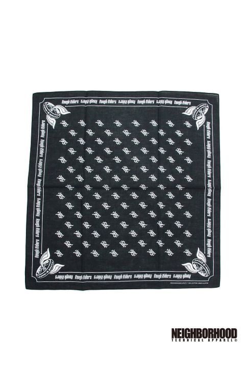 ×NEIGHBORHOOD T.R.R BANDANA (BLACK) / ×ネイバーフッド TOKYO ROUGH RIDERS バンダナ