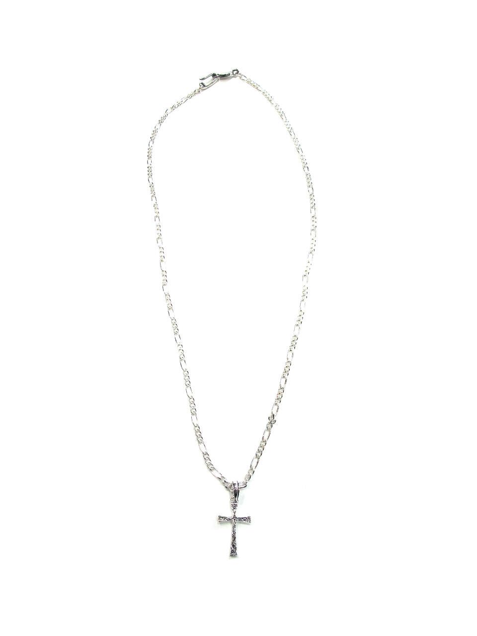 ANTIDOTE BUYERS CLUB - ENGRAVED TINY CROSS PENDANT (SILVER) / オーナメント彫り クロス ペンダント | LOOPHOLE