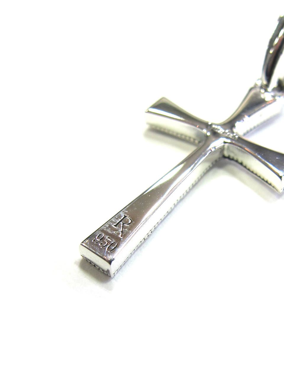ANTIDOTE BUYERS CLUB - ENGRAVED TINY CROSS PENDANT (SILVER 