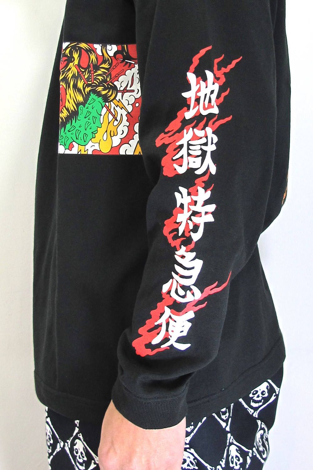 ×DELIVERYHELLS×HQ L/S TEE (BLACK) / ×デリバリーヘルズ×HQ 3コラボレーションロンT
